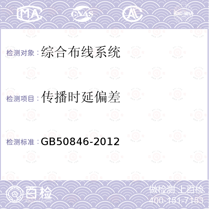 传播时延偏差 住宅区和住宅建筑内光纤到户通信设施工程设计规范