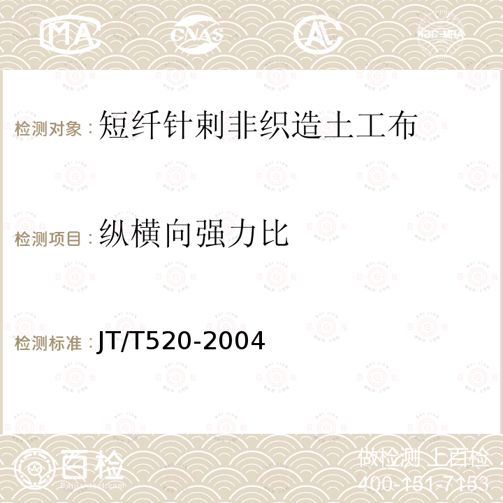 纵横向强力比 公路工程土工合成材料 短纤针刺非织造土工布