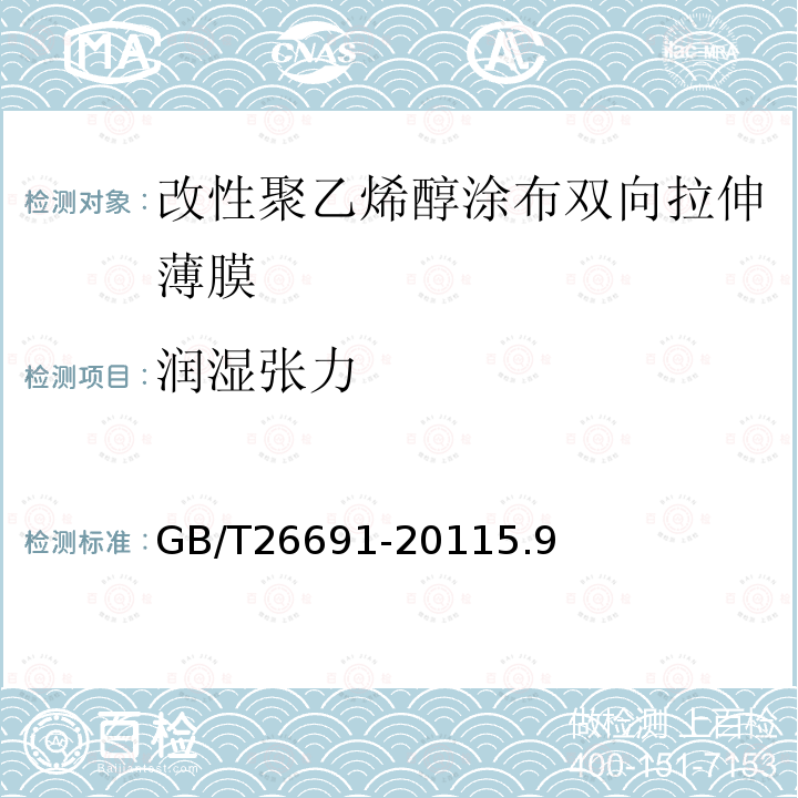潤濕張力 改性聚乙烯醇涂布雙向拉伸薄膜