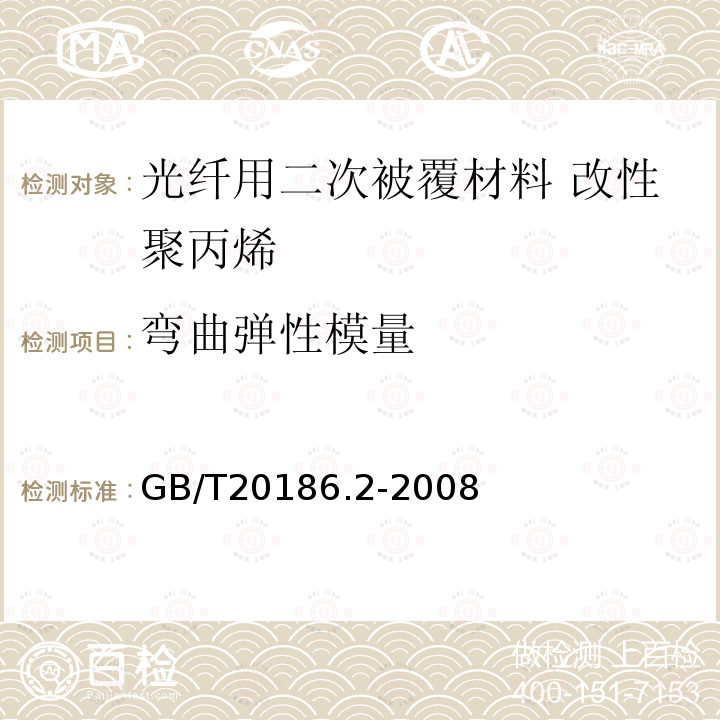 弯曲弹性模量 光纤用二次被覆材料 第2部分:改性聚丙烯