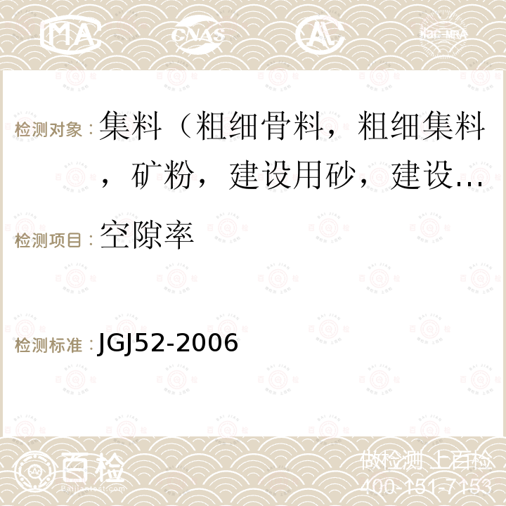 空隙率 普通混凝土用砂、石质量标准及检验方法