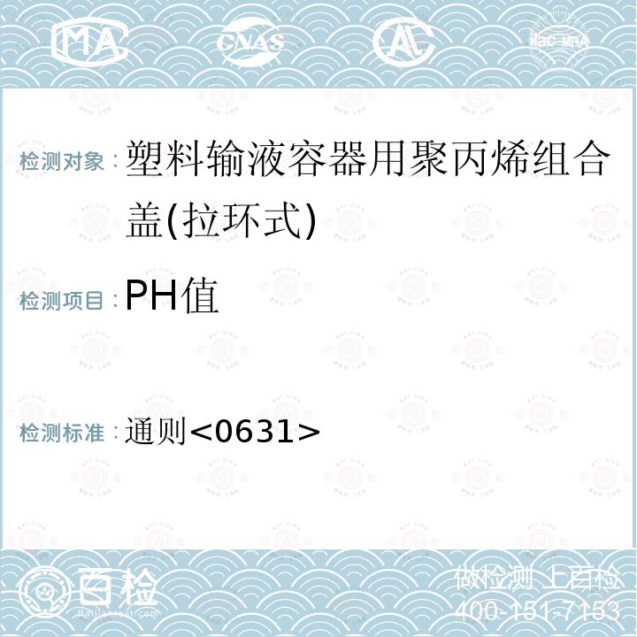 PH值 中国药典2020年版四部