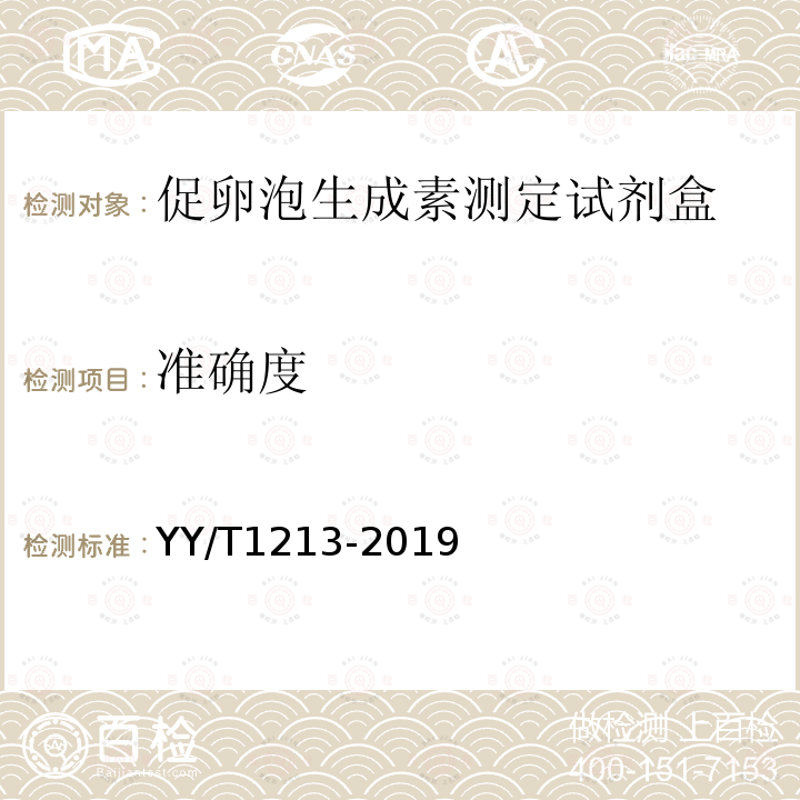 准确度 促卵泡生成素测定试剂盒