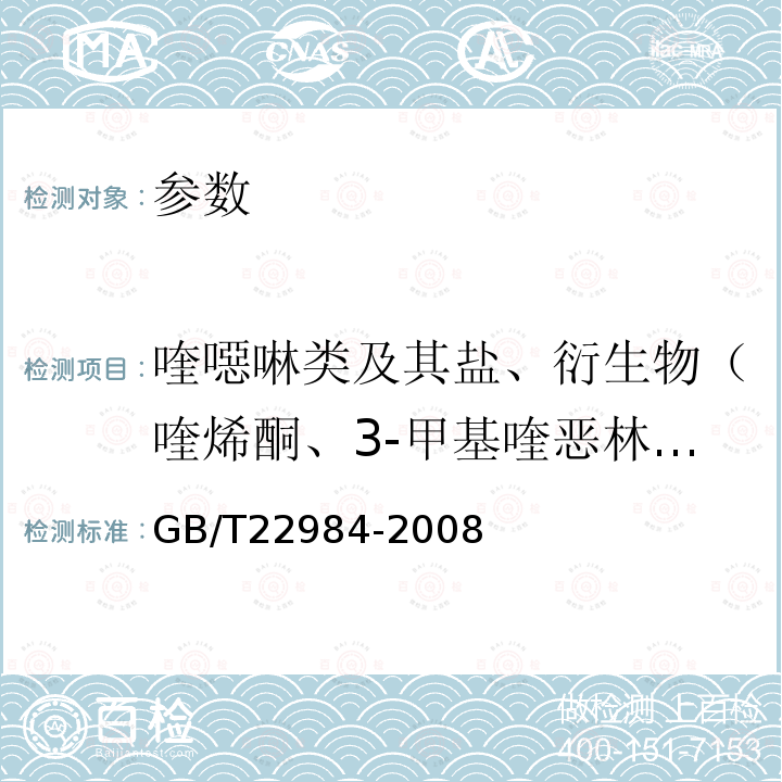 喹噁啉类及其盐、衍生物（喹烯酮、3-甲基喹恶林-2-羧酸、卡巴氧、喹乙醇、脱氧卡巴氧等） 牛奶和奶粉中卡巴氧和喹乙醇代谢物残留量的测定 液相色谱-串联质谱法