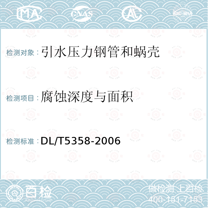 腐蚀深度与面积 水电水利工程金属结构设备防腐技术规程