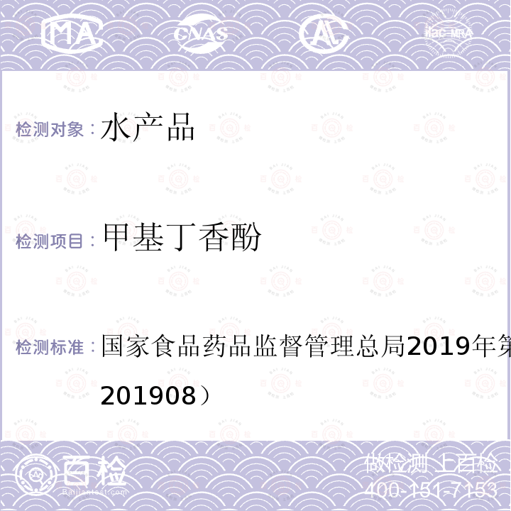 甲基丁香酚 水产品及水中丁香酚类化合物的测定（2019年第15号公告）