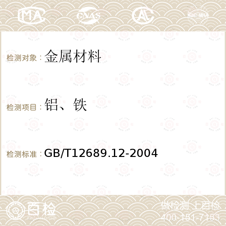 铝、铁 锌及锌合金化学分析方法铅 、镉、铁、铜、锡、铝、砷、锑、镁、镧、铈量的测定 电感耦合等离子体-发射光谱法