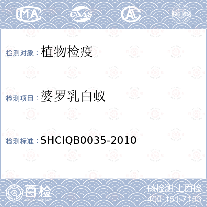 婆罗乳白蚁 SHCIQB0035-2010 的检疫鉴定方法