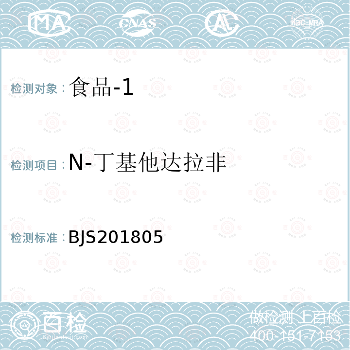 N-丁基他达拉非 国家市场监管总局关于发布 食品中那非类物质的测定 食品补充检验方法的公告〔2018年第14号〕食品中那非类物质的测定