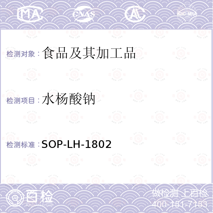 水杨酸钠 动物源性食品中多种药物残留的筛查方法—液相色谱-高分辨质谱法