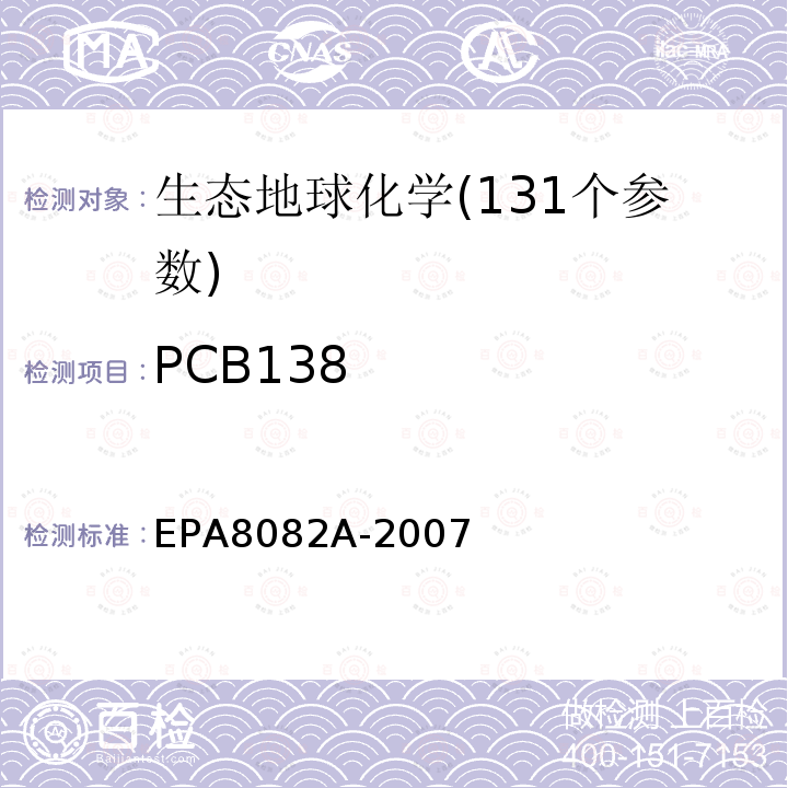 PCB138 气相色谱法测定多氯联苯