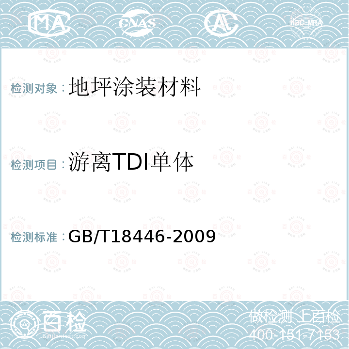 游离TDI单体 色漆和清漆用漆基 多氰酸酯树脂中二异氰酸酯单体的测定