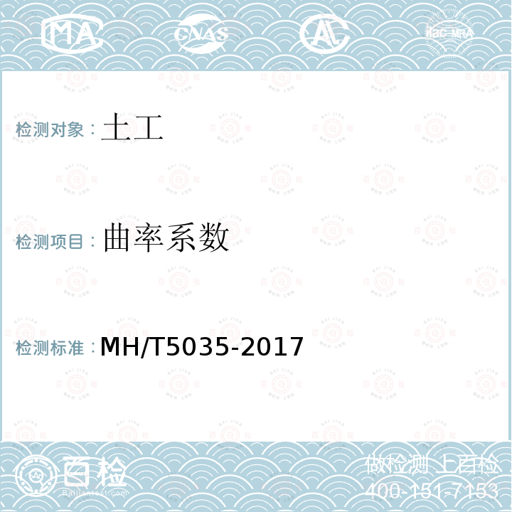 曲率系数 MH/T 5035-2017 民用机场高填方工程技术规范