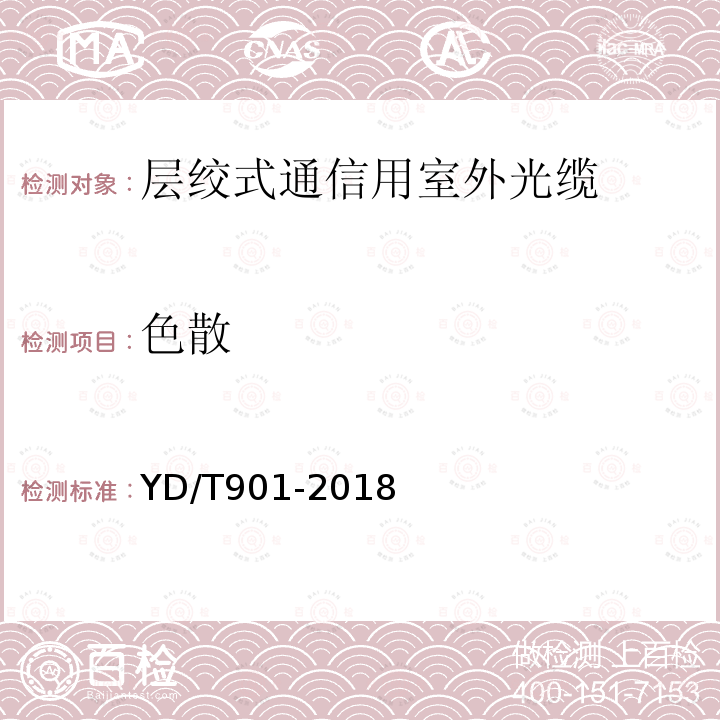 色散 核心网用光缆——层绞式通信用室外光缆