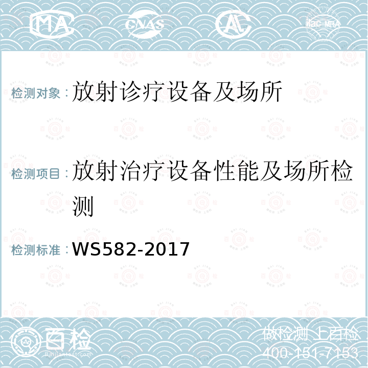 放射治疗设备性能及场所检测 X、γ射线立体定向放射治疗系统质量控制检测规范