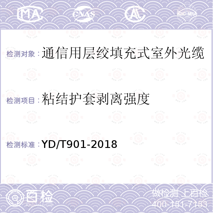 粘结护套剥离强度 通信用层绞填充式室外光缆