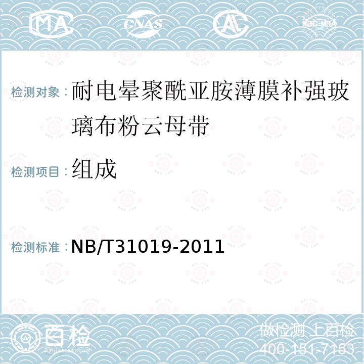 组成 风力发电机线圈绝缘用耐电晕聚酰亚胺薄膜补强玻璃布粉云母带