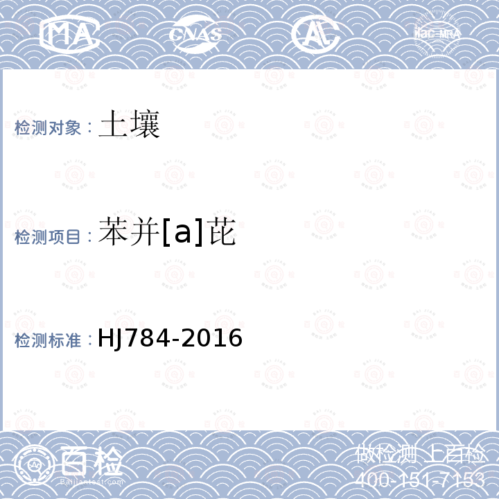 苯并[a]芘 土壤和沉積物 多環芳烴的測定 高效液相色譜法