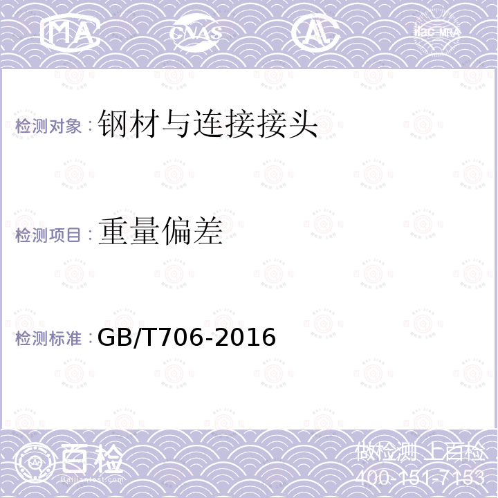 重量偏差 熱軋型鋼