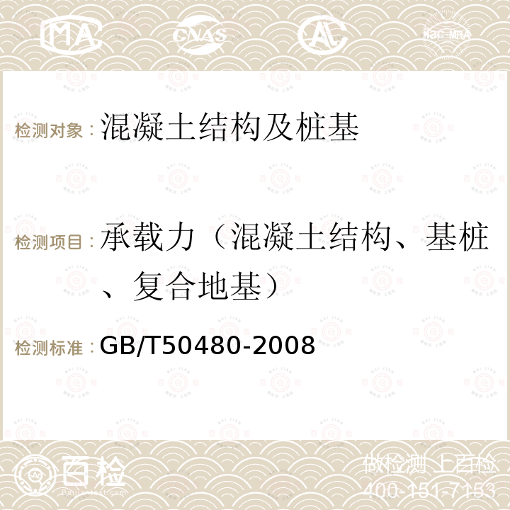 承载力（混凝土结构、基桩、复合地基） 冶金工业岩土勘察原位测试规范