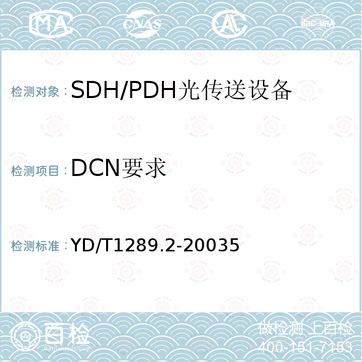 DCN要求 同步数字体系(SDH)传送网网络管理技术要求 第二部分：网元管理系统(EMS)功能