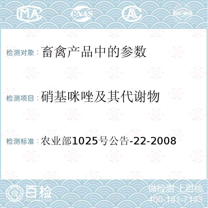 硝基咪唑及其代謝物 動物源食品中4種硝基咪唑類殘留檢測液相色譜-串聯(lián)質(zhì)譜
