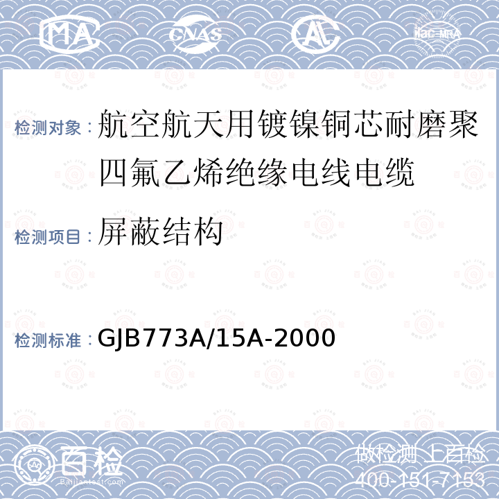 屏蔽结构 航空航天用镀镍铜芯耐磨聚四氟乙烯绝缘电线电缆详细规范