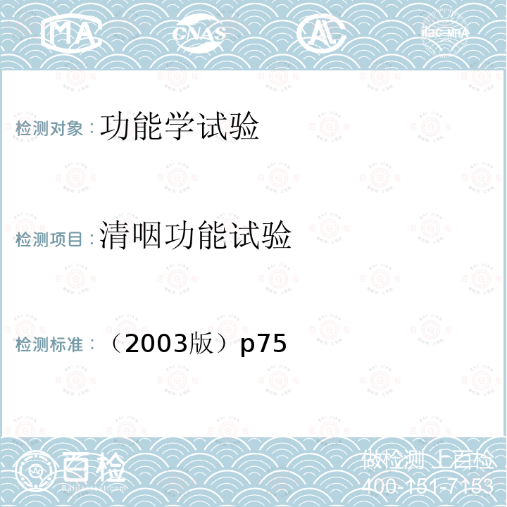 清咽功能试验 清咽功能检验方法 卫生部 保健食品检验与评价技术规范