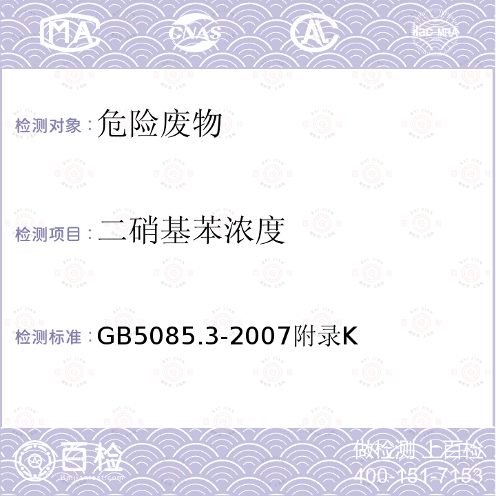 二硝基苯浓度 固体废物 半挥发性有机化合物的测定 气相色谱/质谱法