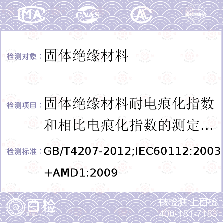 固体绝缘材料耐电痕化指数和相比电痕化指数的测定方法 固体绝缘材料耐电痕化指数和相比电痕化指数的测定方法