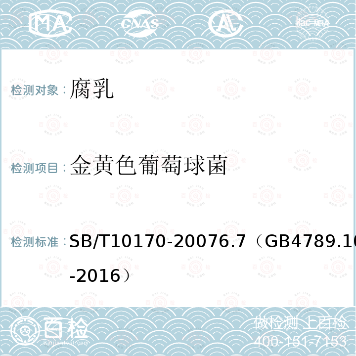 金黃色葡萄球菌 腐乳
