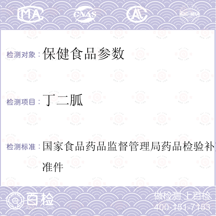 丁二胍 国家食品药品监督管理局药品检验补充检验方法和检验项目批准件 降糖类中成药中非法添加盐酸补充检验方法