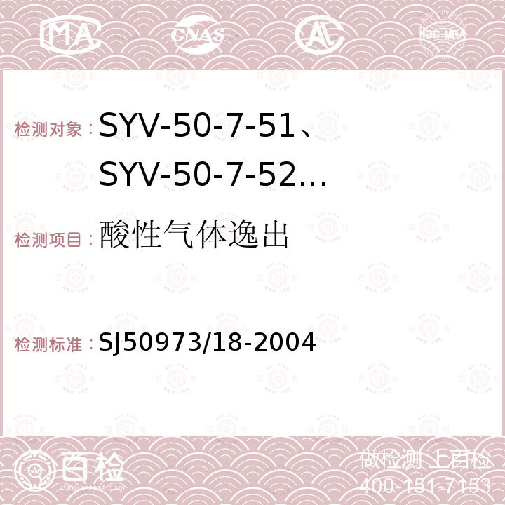 酸性气体逸出 SYV-50-7-51、SYV-50-7-52、SYYZ-50-7-51、SYYZ-50-7-52型实心聚乙烯绝缘柔软射频电缆详细规范