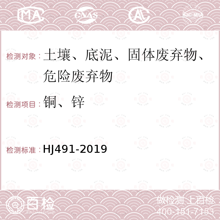 铜、锌 土壤和沉积物 铜、锌、铅、镍、铬的测定 火焰原子吸收分光光度法