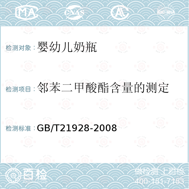 邻苯二甲酸酯含量的测定 食品塑料包装材料中邻苯二甲酸酯的测定