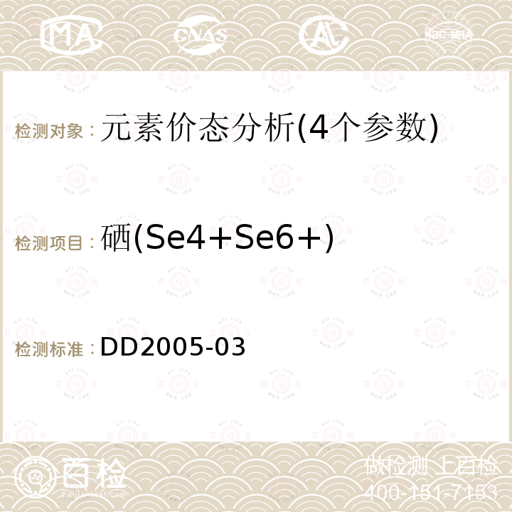 硒(Se4+Se6+) 生态地球化学评价样品分析技术要求(附录A)