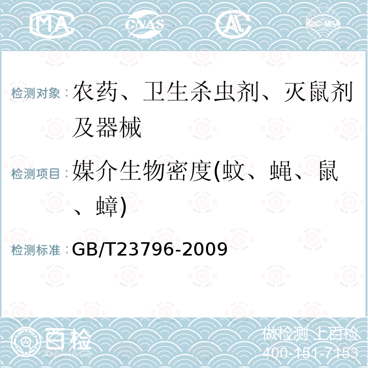 媒介生物密度(蚊、蝇、鼠、蟑) 病媒生物密度监测方法 蝇类