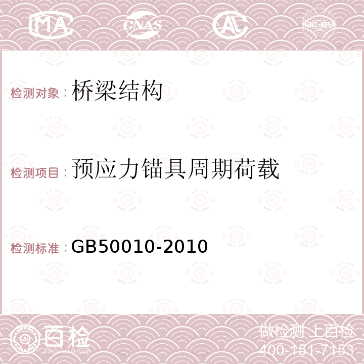 预应力锚具周期荷载 混凝土结构设计规范 表10.2.2，表10.2.4