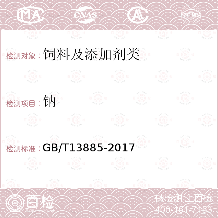 鈉 飼料中鈣,銅,鐵,鎂,錳,鉀,鈉和鋅含量的測定 原子吸收光譜法