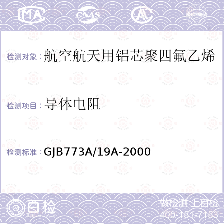 导体电阻 航空航天用铝芯聚四氟乙烯/玻璃丝组合绝缘电线电缆详细规范