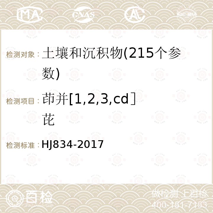 茚并[1,2,3,cd］芘 土壤和沉积物 半挥发性有机物的测定 气相色谱-质谱法