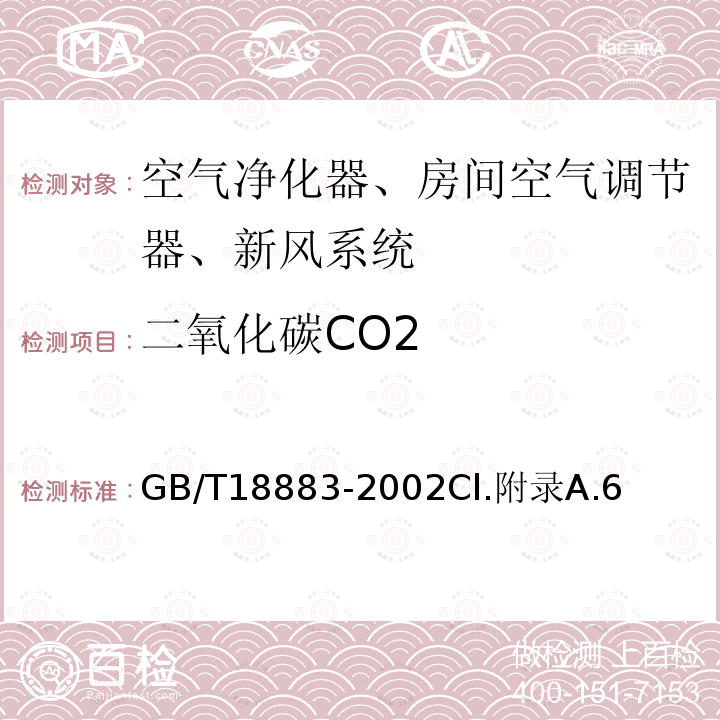 二氧化碳CO2 室内空气质量标准