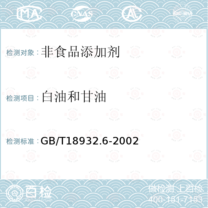 白油和甘油 GB/T 18932.6-2002 蜂蜜中甘油含量的测定方法 紫外分光光度法