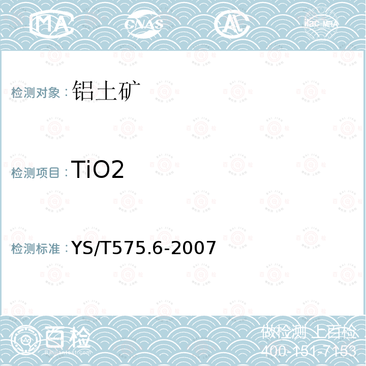 TiO2 铝土矿石化学分析方法第6部分二氧化钛含量的测定二安替吡啉甲烷光度法