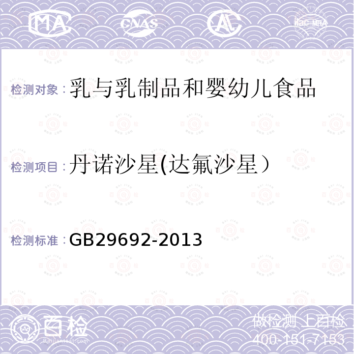 丹諾沙星(達氟沙星） 牛奶中氟喹諾酮類藥物殘留量的測定 高效液相色譜法