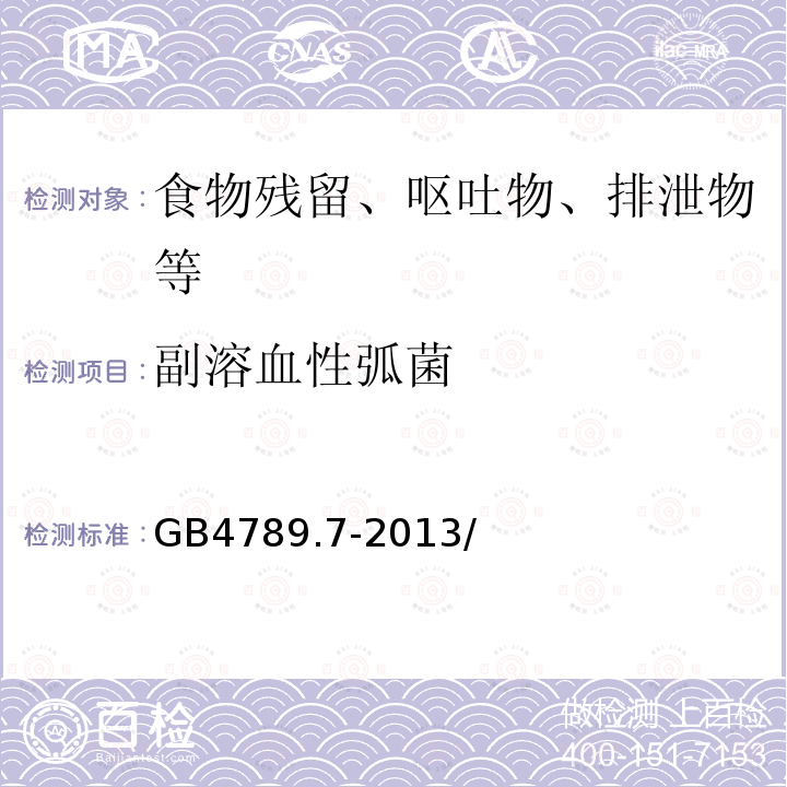 副溶血性弧菌 食品安全国家标准　食品微生物学检验　副溶血性弧菌检验