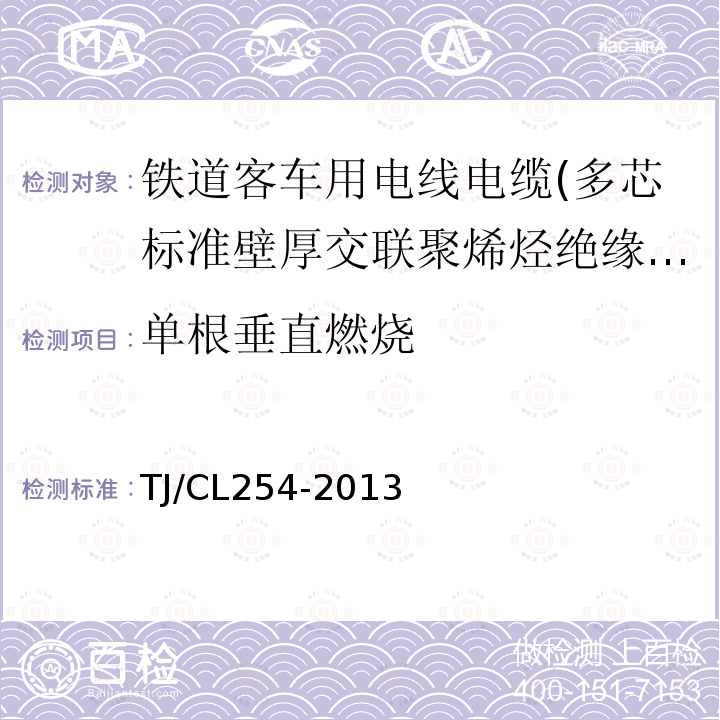 单根垂直燃烧 铁道客车用电线电缆(多芯标准壁厚交联聚烯烃绝缘型电缆EN50264-2-2)