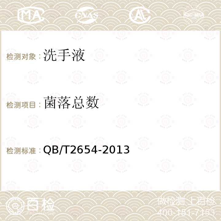 菌落總數 洗手液