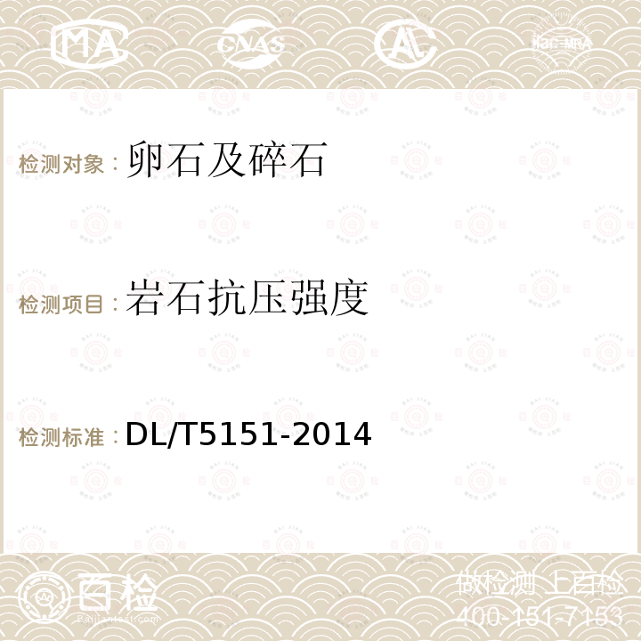 巖石抗壓強度 水工混凝土砂石骨料試驗規程 4.12