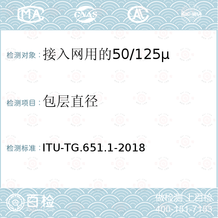 包层直径 接入网用50/125μm多模渐变折射率光纤光缆